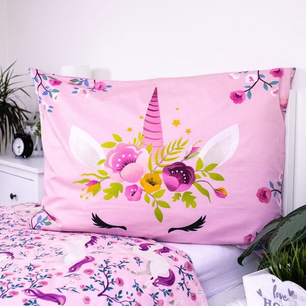 Jerry Fabrics Ágynemű egyszarvú mintával - Egyszarvú | 140 x 200 cm / 70 x 90 cm