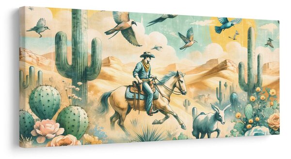 Kép western jelenet lóval