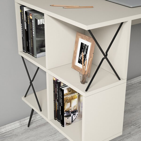Extra íróasztal, krém, 120 cm – TR845HCT3824