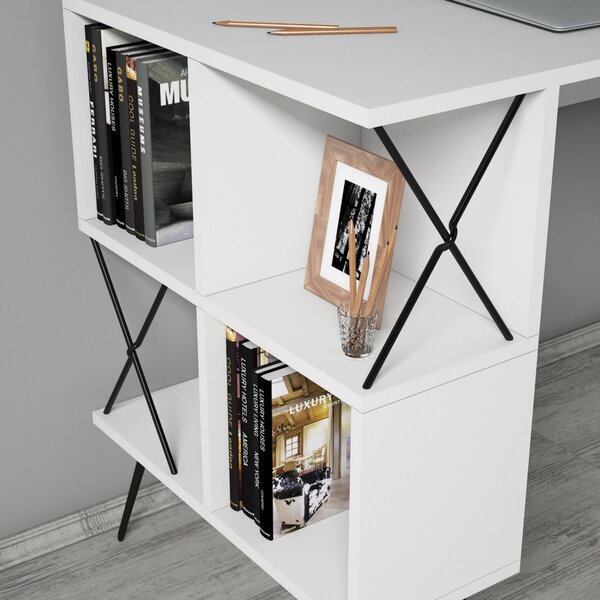 Extra íróasztal, fehér, 120 cm – TR845HCT3823