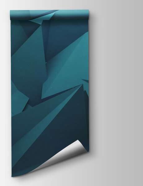 Fotótapéta Kék sokszög alakzatok, Geometriai 3D fotótapéta, Népszerű fotótapéta, u71598 - Tapeko.hu