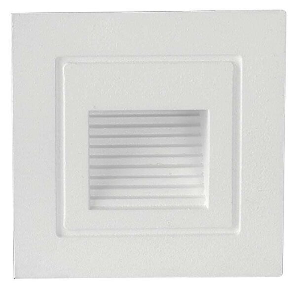 V-TAC 3W süllyeszthető szögletes lépcsővilágítás, 58x58mm, fehér házzal, meleg fehér - SKU 10376