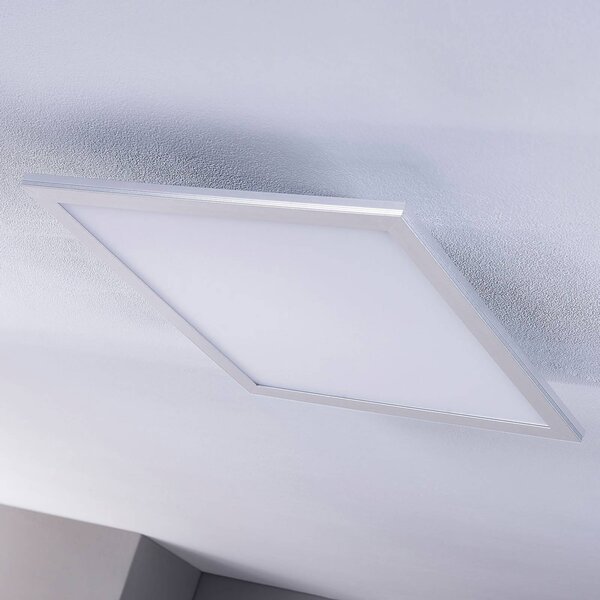 Lindby LED panel Livel, 2 darabos készlet, CCT, 40 cm x cm, távirányítóval, dimmelhető, Alu / szürke / cink, Konyha, Műanyag, Modern