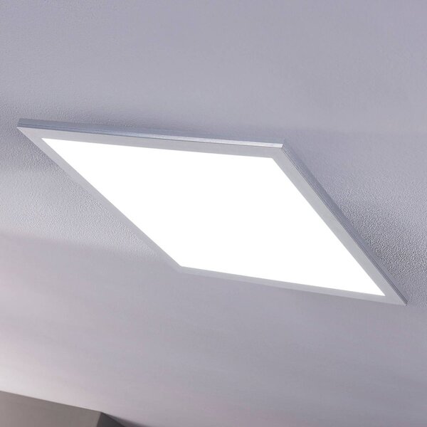 Lindby LED panel Livel, 2 darabos készlet, CCT, 40 cm x cm, távirányítóval, dimmelhető, Alu / szürke / cink, Konyha, Műanyag, Modern