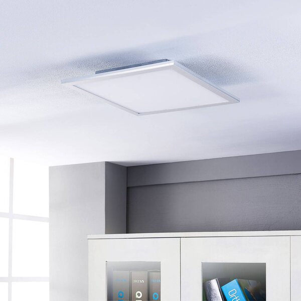 Lindby LED panel Livel, 2 darabos készlet, CCT, 40 cm x cm, távirányítóval, dimmelhető, Alu / szürke / cink, Konyha, Műanyag, Modern