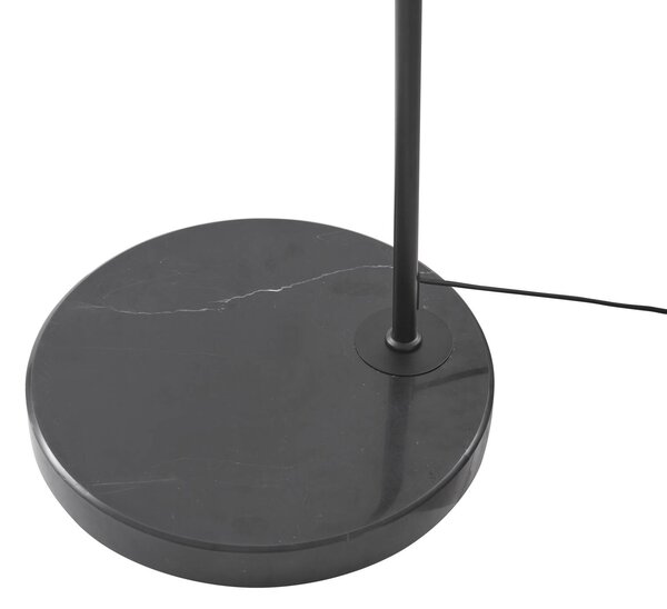 Lucande LED ívlámpa Yekta, sárgaréz színű, 183 cm, dimmelhető, dimmelhető, Fekete, Nappali / Étkező, fém, Dizájn