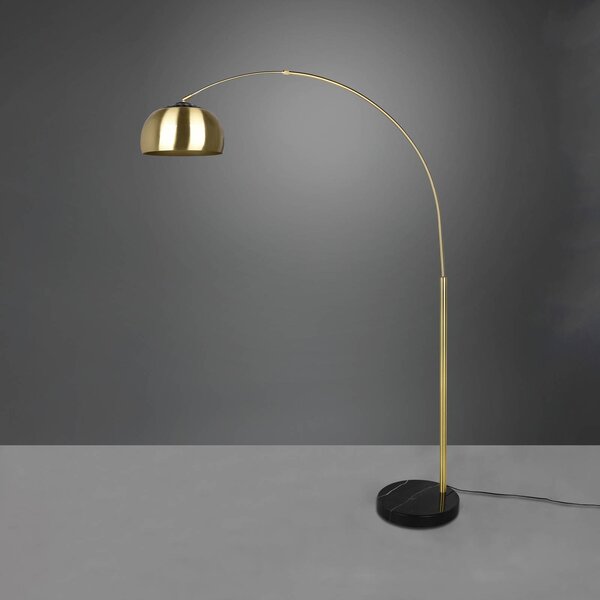 Trio Lighting Argentina íves állólámpa, sárgaréz, Sárgaréz / arany, Nappali / Étkező, fém