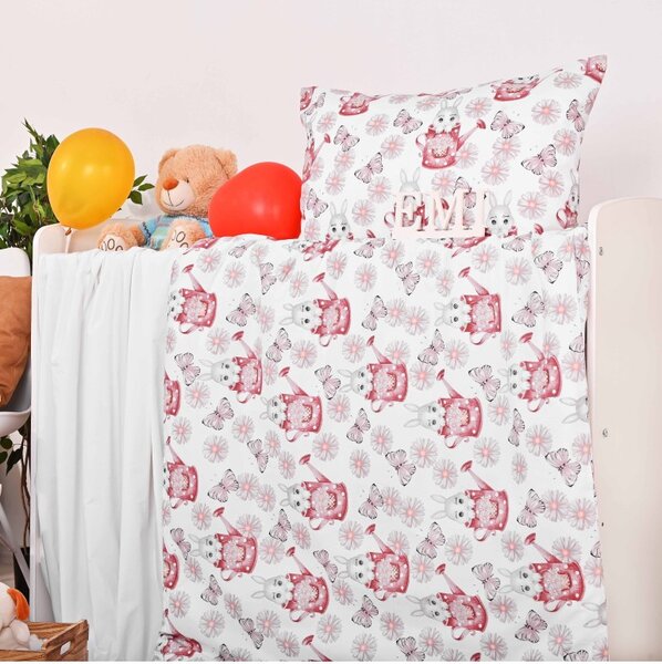 EMI Nyuszi gyermek ágyneműhuzat, A standard egyszemélyes ágy szett tartalma: 1x 140x200 + 1x 70x90