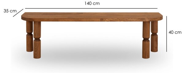 Ida TV-állvány, gesztenye, 140 cm
