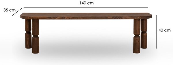 Ida TV-állvány, dió, 140 cm