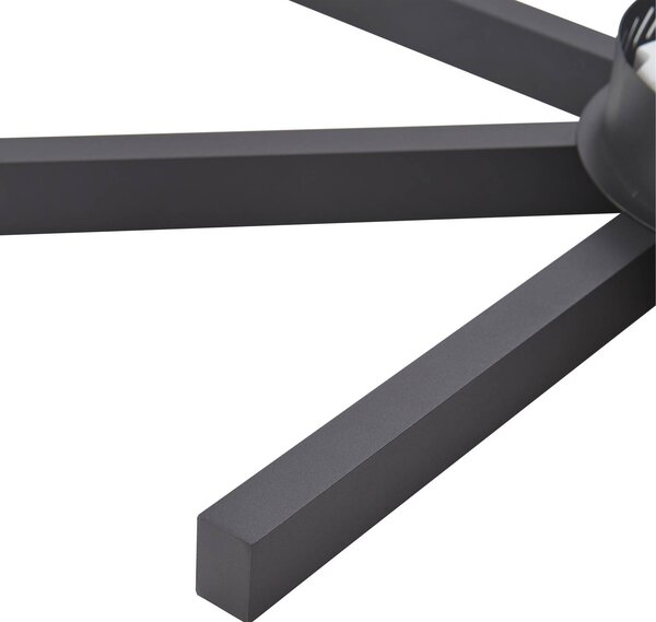 Lucande Smart LED mennyezeti világítás Tjado, Ø70 cm, fekete, RGBW, dimmelhető, Fekete, Nappali / Étkező, fém, Modern