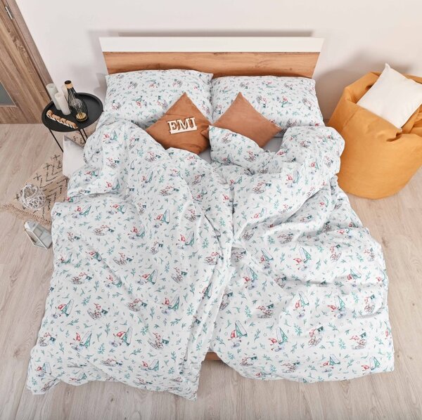 EMI Elfie karácsonyi pamut ágyneműhuzat, A standard egyszemélyes ágy szett tartalma: 1x 140x200 + 1x 70x90
