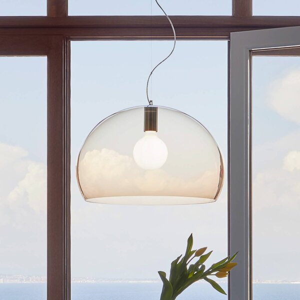 Kartell FL/Y lógó világítás, Ø 52 cm, barna, dimmelhető, Barna / rozsda, Nappali / Étkező, Műanyag, Dizájn