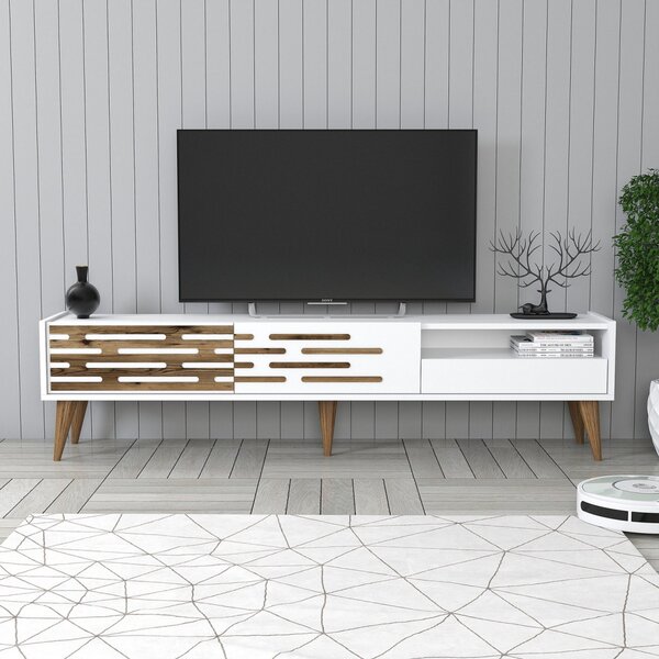 Valensiya TV-állvány, fehér, 180 cm – TR845HCT5355
