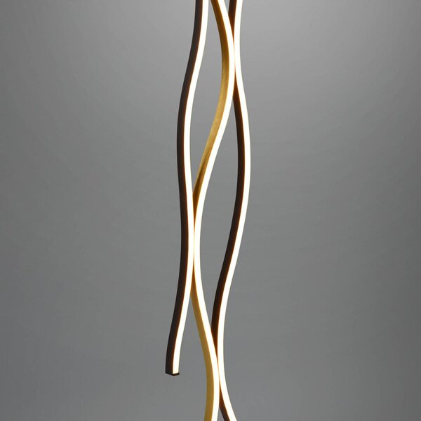Trio Lighting Blaze LED állólámpa fényerőszabályzóval, CCT, sárgaréz, dimmelhető, Sárgaréz / arany, Nappali / Étkező, fém, Modern