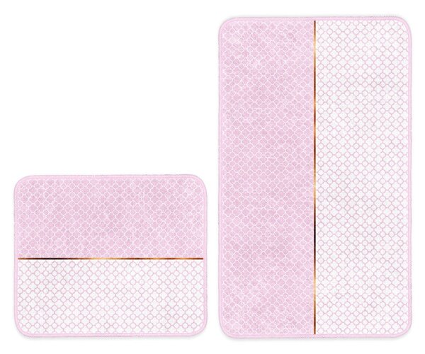 Rózsaszín fürdőszobai kilépő szett 2 db-os 60x100 cm – Mila Home