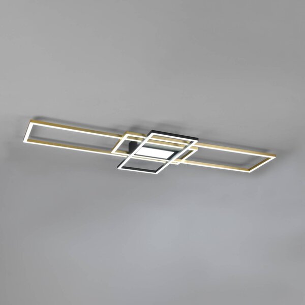 Trio Lighting Irvine LED mennyezeti lámpa, CCT, dimmelhető, sárgaréz, dimmelhető, Sárgaréz / arany, Nappali / Étkező, fém, Modern