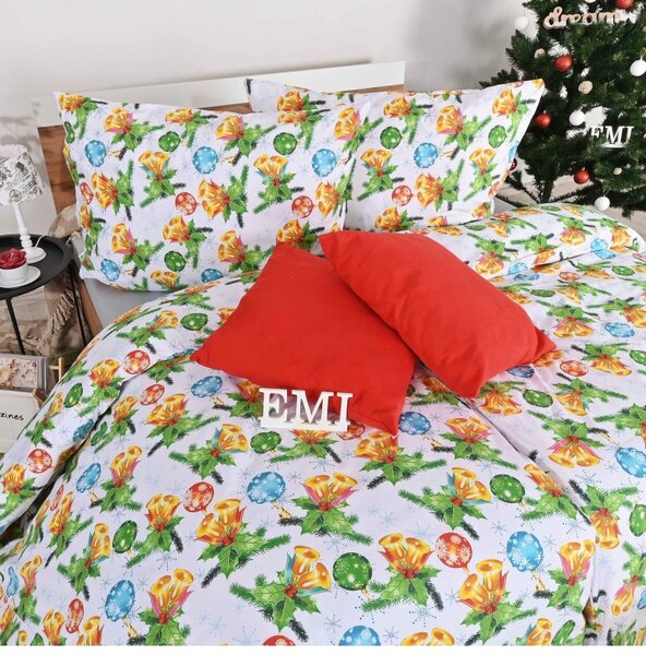 EMI Rothenburg karácsonyi pamut ágyneműhuzat, A standard egyszemélyes ágy szett tartalma: 1x 140x200 + 1x 70x90