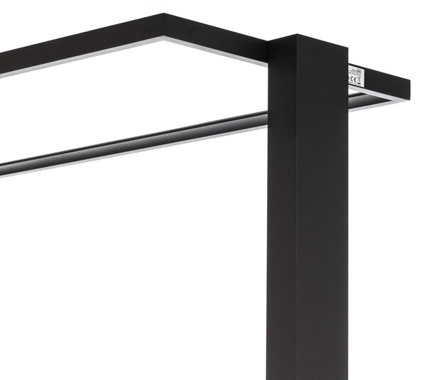 PRIOS Prios LED irodai állólámpa Taronis, fekete, 195 cm, fényerőszabályozható, dimmelhető, Fekete, Dolgozószoba / Iroda, Alumínium, Modern
