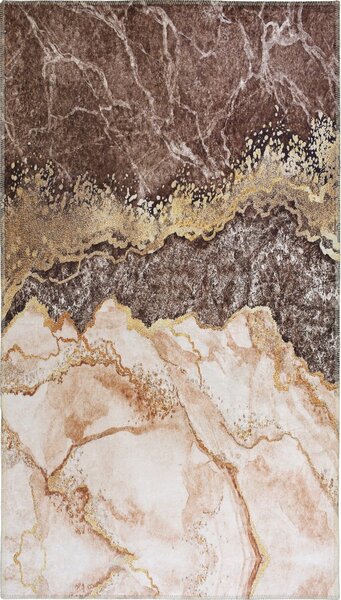 Konyakbarna-krémszínű mosható szőnyeg 150x80 cm - Vitaus
