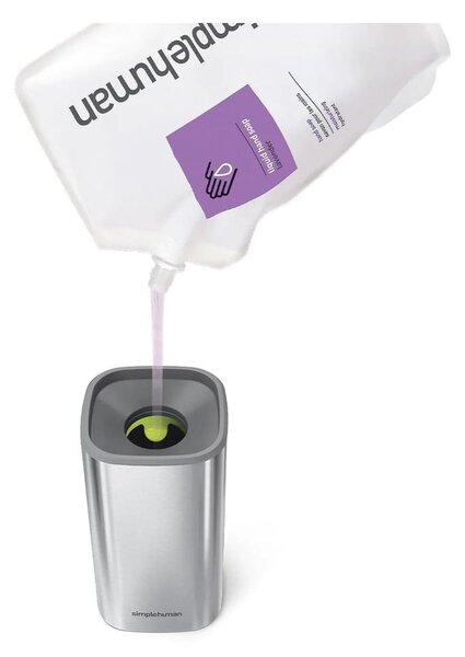 Ezüstszínű rozsdamentes acél szappanadagoló 295 ml - simplehuman