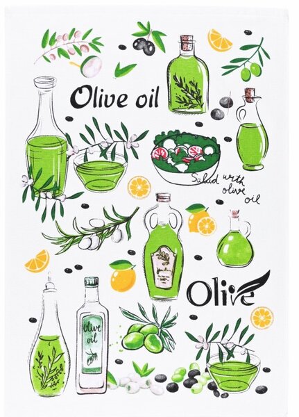 EMI OLIVE OIL mintás 3 db-os konyharuha szett