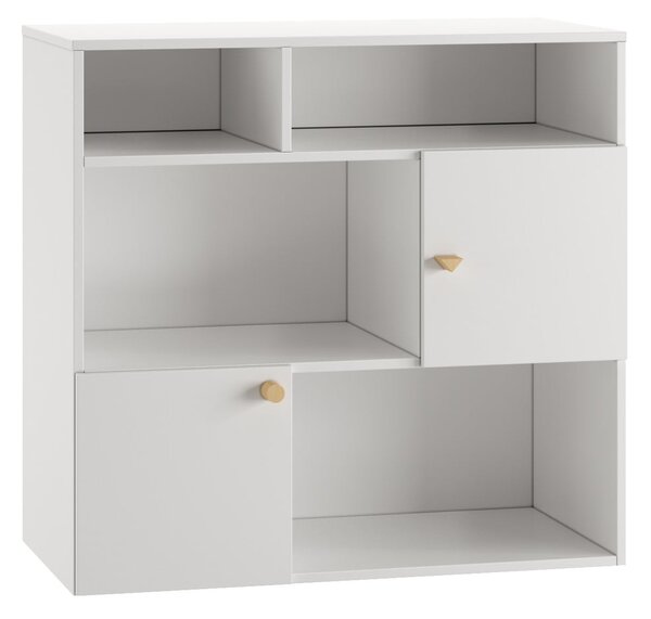 Világosszürke gyerek könyvespolc 100x120 cm Cube - Pinio