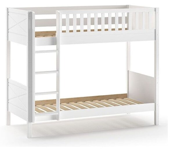 Fehér emeletes gyerekágy 90x200 cm Scott - Vipack