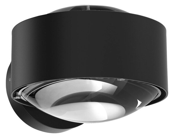 Top Light Puk Maxx Wall, LED, átlátszó lencsék, matt fekete, dimmelhető, Fekete, Nappali / Étkező, fém, Dizájn