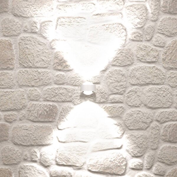 Top Light Puk Mini Wall LED 2x8W lencsék átlátszó, matt fehér, dimmelhető, Fehér / opál, Nappali / Étkező, fém, Dizájn