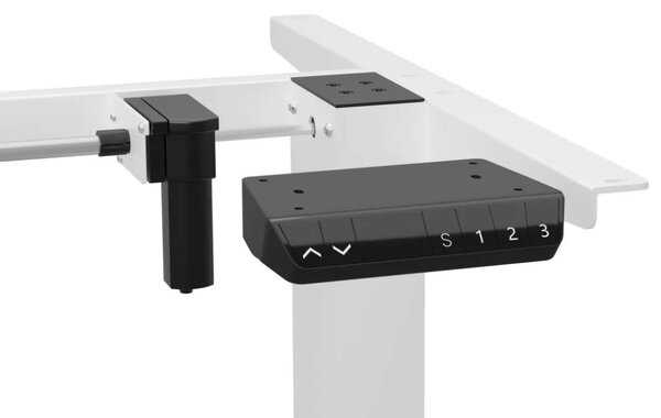 Elektromosan állítható magasságú íróasztal 120x67cm fekete / fehér | LVN System Control Flex+