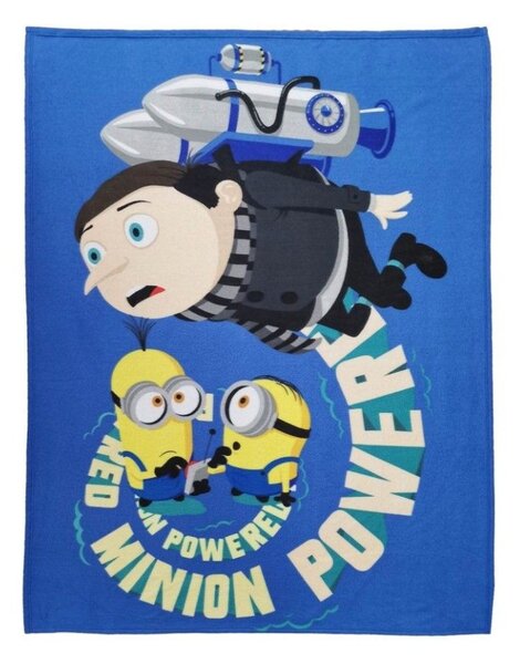 MINIONOS kék polár takaró 130x170 cm