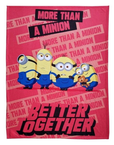 Minionos polár takaró piros 130x170 cm