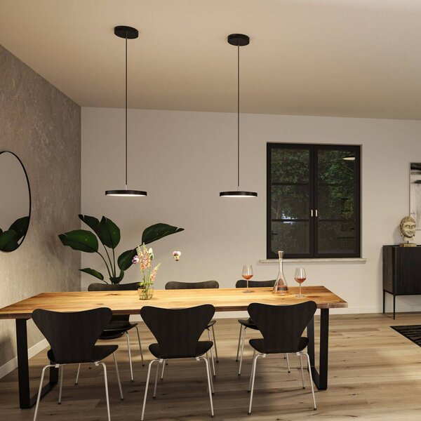 Paulmann Hildor LED függő világítás, Zigbee, fekete, dimmelhető, Fekete, Nappali / Étkező, fém, Modern