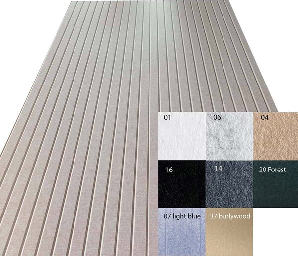 Bilnora extra sűrű akusztikus csíkos mintájú falpanel 9mm vastag - 04 beige