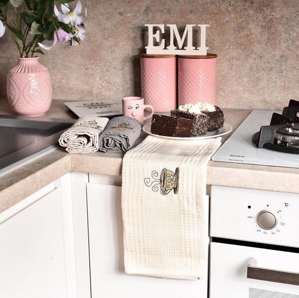 EMI Coffee waffle szövésű konyharuha