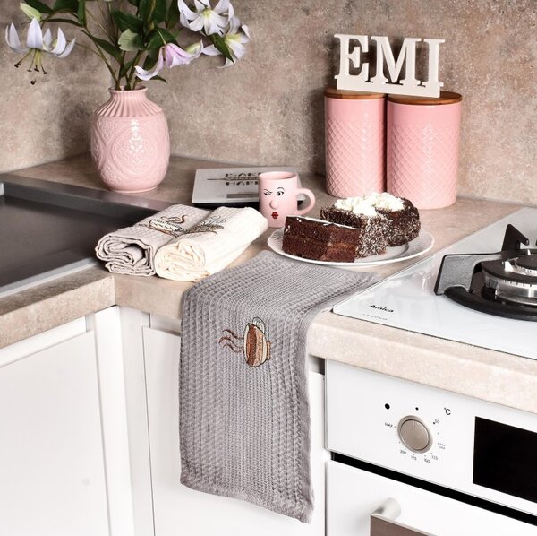 EMI Coffee waffle szövésű konyharuha