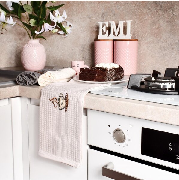 EMI Coffee waffle szövésű konyharuha