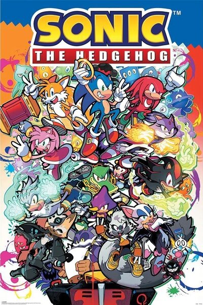 Plakát Sonic The Hedgehog - Sonic Comic Characters, (61 x 91.5 cm)