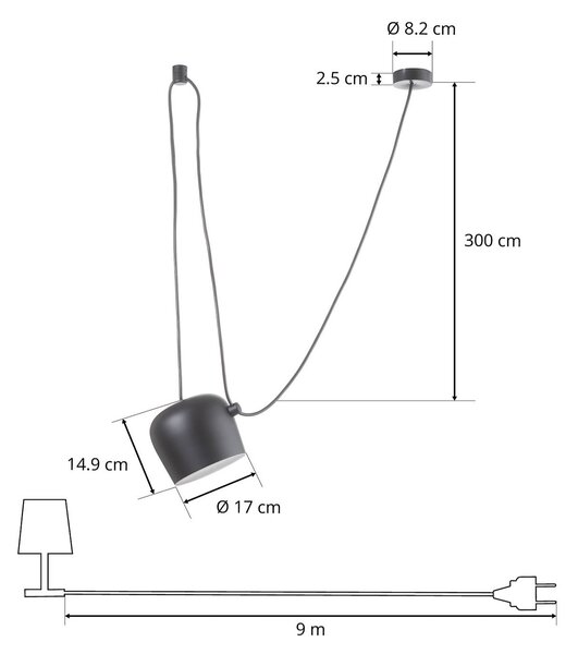 FLOS Aim Small LED lógó világítás, fekete, dimmelhető, Fekete, Nappali / Étkező, Alumínium, Dizájn