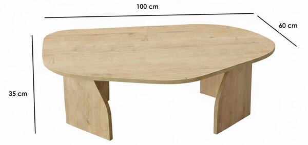 Nova dohányzóasztal, zafír tölgy, 100 cm