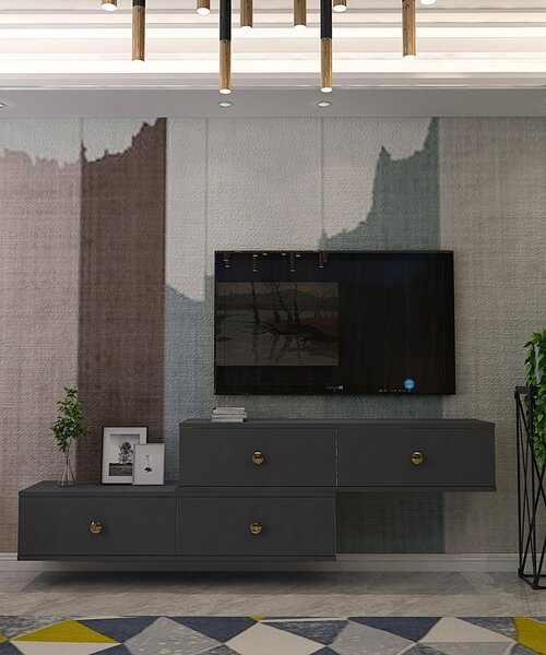 Zuzu TV-állvány, antracit, 120 cm