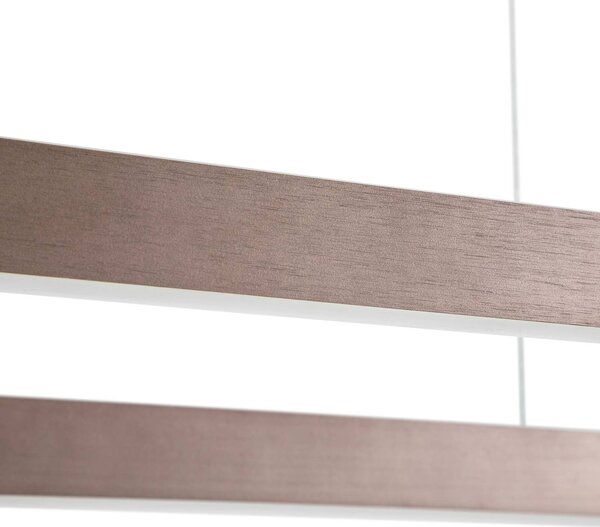 Lucande Smart LED függőlámpa Melinay, kávé, CCT, Tuya, dimmelhető, Barna / rozsda, Nappali / Étkező, Alumínium, Modern