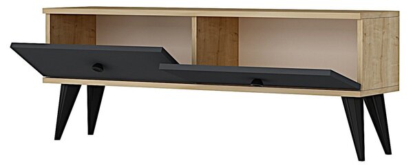 Mona TV-állvány, zafír tölgy-antracit, 120 cm