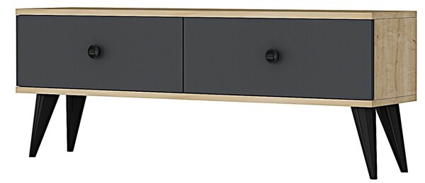 Mona TV-állvány, zafír tölgy-antracit, 120 cm