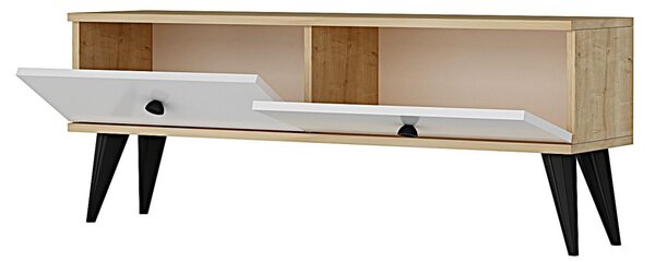 Mona TV-állvány, zafír tölgy-fehér, 120 cm