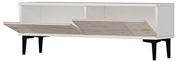Corsa TV-állvány, fehér-travertin, 120 cm