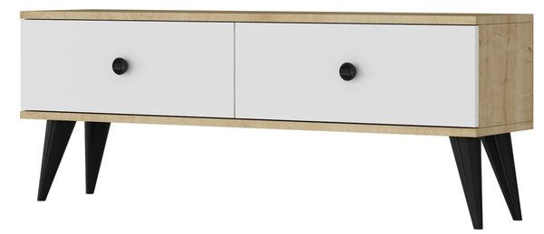 Mona TV-állvány, zafír tölgy-fehér, 120 cm