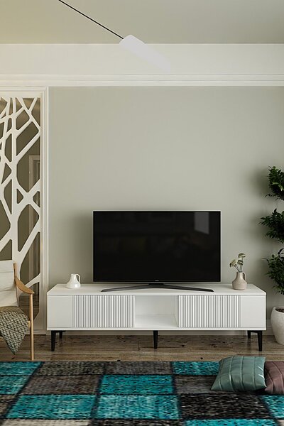 Corsa TV-állvány, fehér, 150 cm