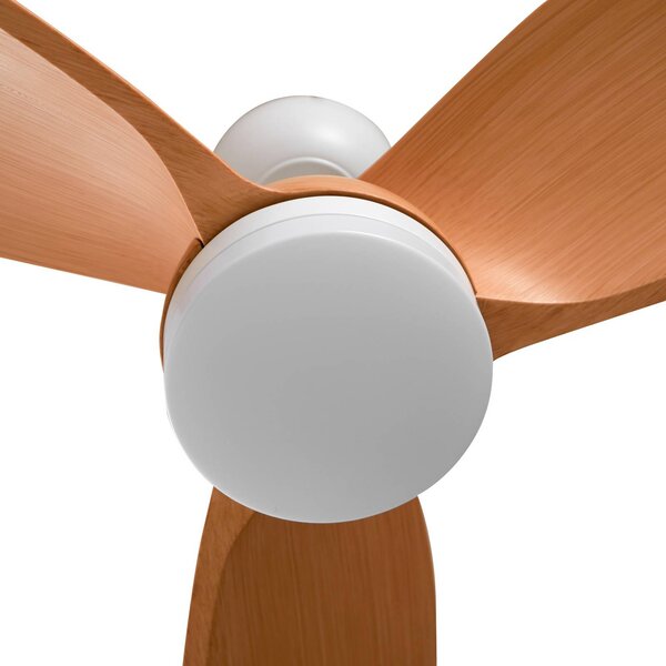 Lindby LED mennyezeti ventilátor Enon, fehér/faszínű, DC, csendes, dimmelhető, Fehér / opál, Nappali / Étkező, fém, Modern